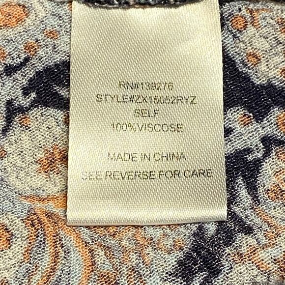 Daniel Rainn Blue & Orange Tunic with Elastic Neckline 2X - Picture 5 of 5